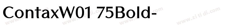 ContaxW01 75Bold字体转换